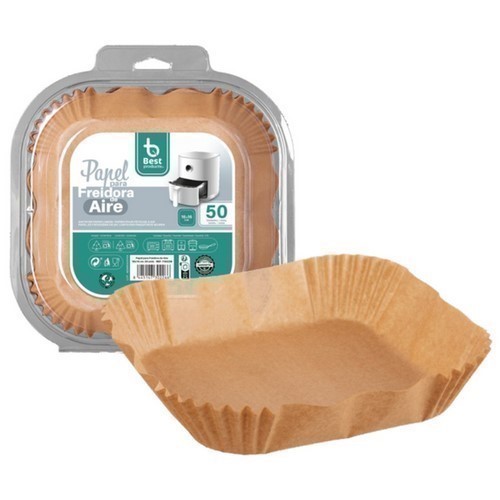 SET 50 PAPELES FREIDORA AIRE BEST PRODUCTS 16X16CM